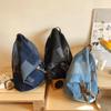 Denim Folding Backpack Patchwork Couple Backpack Student Backpack