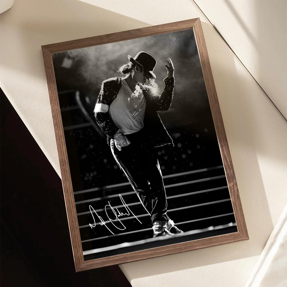 M-Michael J-Jackson Sänger Poster Aufkleber Gemälde Wandbild HD Wandaufkleber für Schlafzimmer Wohnzimmer Zuhause Selbstklebende Dekoration Geschenk