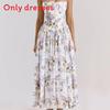 French Style Floral Sleeveless Dress With Polyester Fabric For Elegant Women