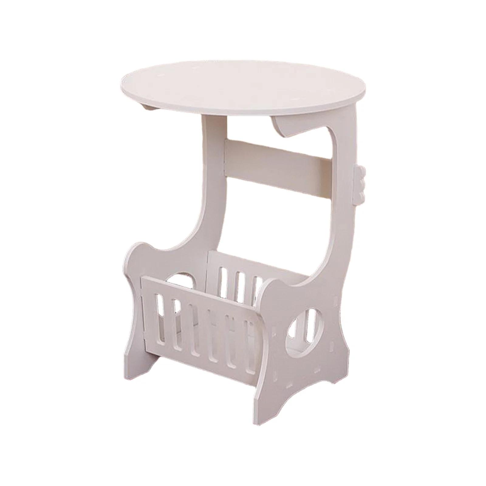 Kulatý stůl - Kreativní a noční stolek pro malé byty One Size white