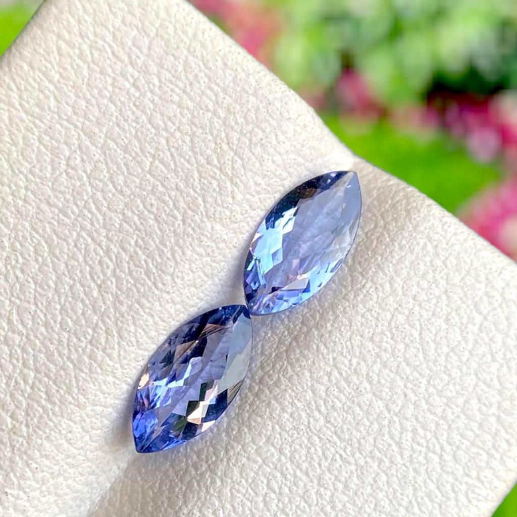 A+ Quality Eye Clean Natural Tanzanite Gemstone: Loose Marquise Cut Stone, Healing Gemstone.