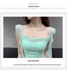 Elegant French Fairy Mesh Camisole Maxi Dress - Travel, Resort, Pleated, Cinched Waist, Hip-Hugging Mermaid Style for Women.
