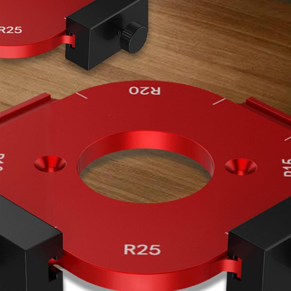 3pcs Removable Clip Radius Corner Jig Quick Positioning Corner Rounding Template  For Woodworking