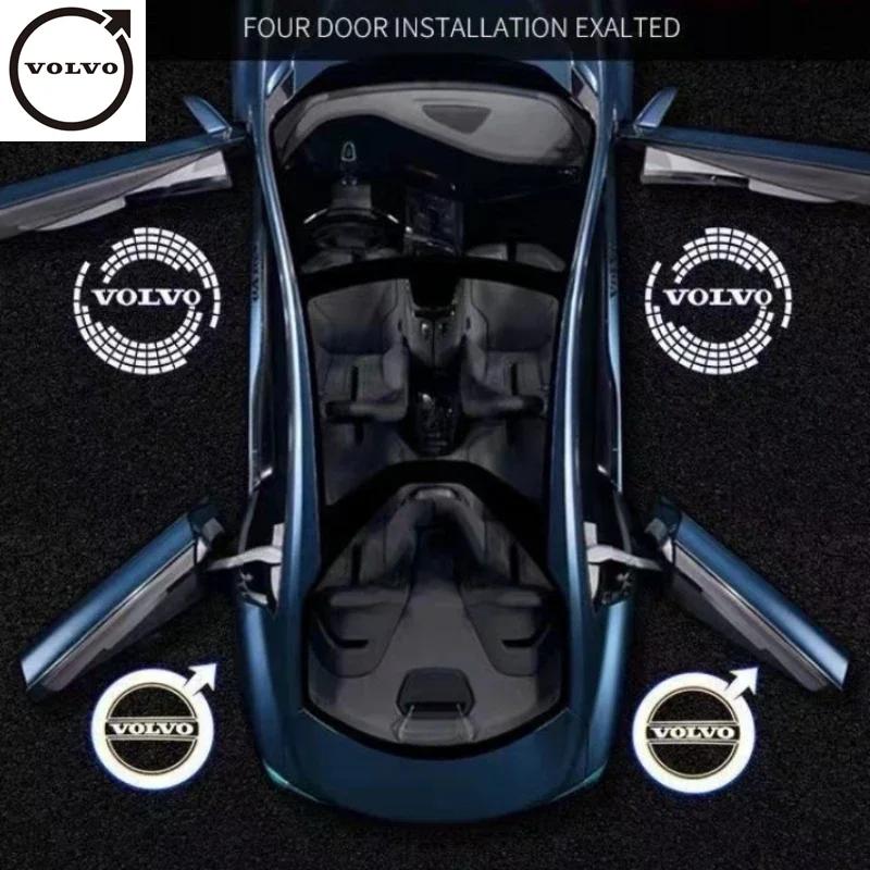 2Pcs lamp Volvo V40V60V90XC40XC60XC90S90 projector Logo car LED welcome lamp ghost projection lamp car supplies.