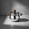 1200 Ml Saucepan Uncoated Interior with Tempered-Glass Lid Versatile