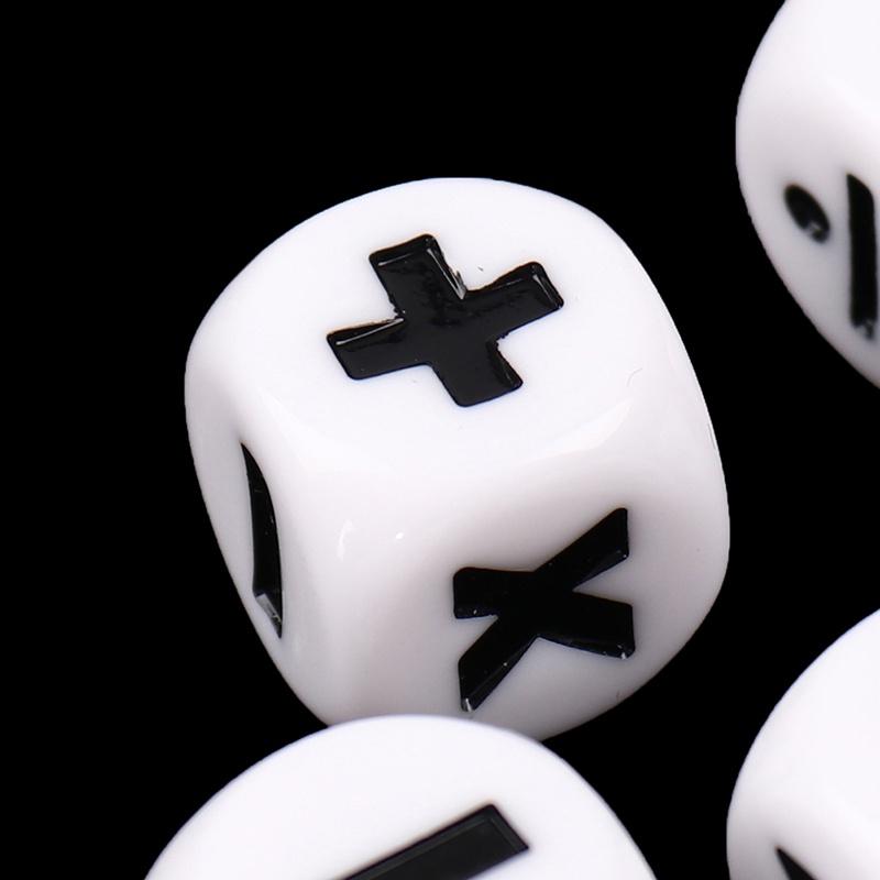 4ks Pryskyřice Sčítání Odečítání Násobení Symbol dělení Podpěry pro ovládání kostek Dětské pomůcky pro vzdělávání Příslušenství 16 mm