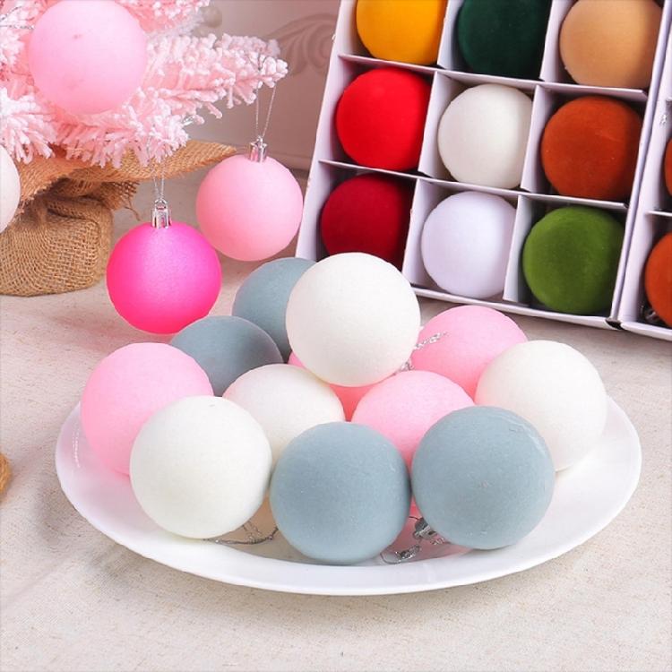 Set of 24 Christmas Tree Baubles Colorful Ornament for Indoor and Outdoor Use Festival Party Decoration Supplies