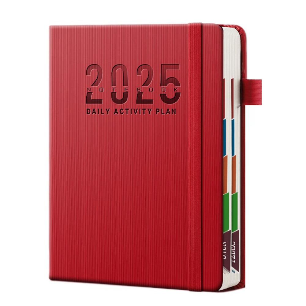 

Планировщик расписания на 12 месяцев 2025 г. Блокнот Список дел на 2025 г. Блокнот a5 Канцелярские принадлежности красный