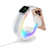 Intelligente LED-Schreibtischlampe mit 7 Farben, 4-in-1 kabellosem Ladegerät und magnetischer Saugvorrichtung 15W Ständer