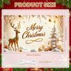 Seasonal Banner Candles Display Festive Decoration Holiday Banner Snow Effect Reindeer Decoration For Holiday Event Seasonal