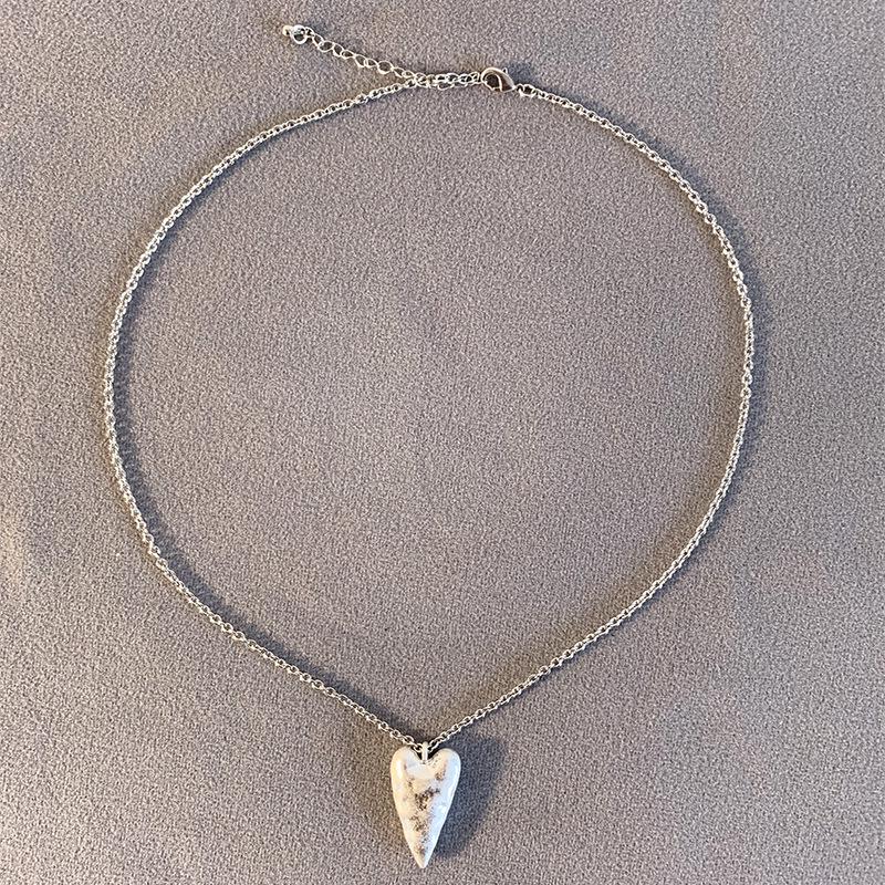 Brincos de Argola de Coração Prateados Retro Envelhecidos