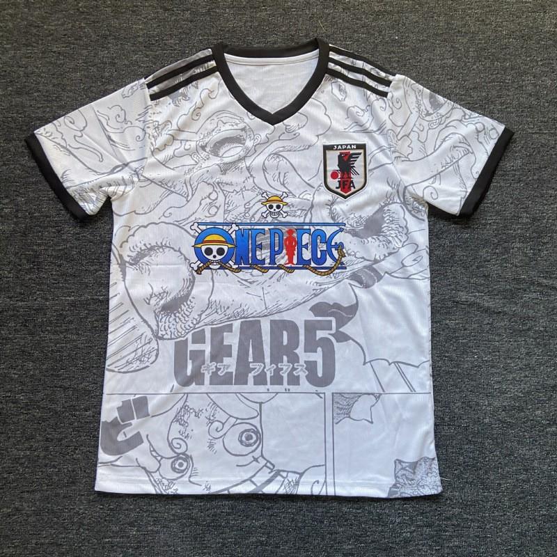Kurzärmeliges Fußballtrikot inspiriert von der japanischen Nationalmannschaft Anime-Kollaboration Dragon Ball One Piece Naruto