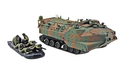 Aoshima Bunka Kyozaisha Military Model Kit Series SP Ground Force Amphibious Vehicle Command Communication Type Assault Plastic Model 1/72