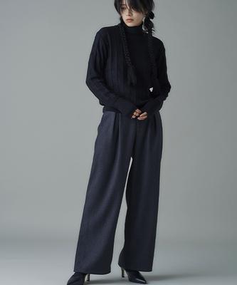 ROHEE APPAREL Wide Tapered Fit Pants / Charcoal