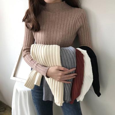 Alttan Giyilen Gömlek Slim Fit Yarım Balıkçı Yaka Uzun Kollu Fitilli Örgü Üst Sonbahar Kış Katmanlama Gömleği Günlük Ofis Parti Giyim