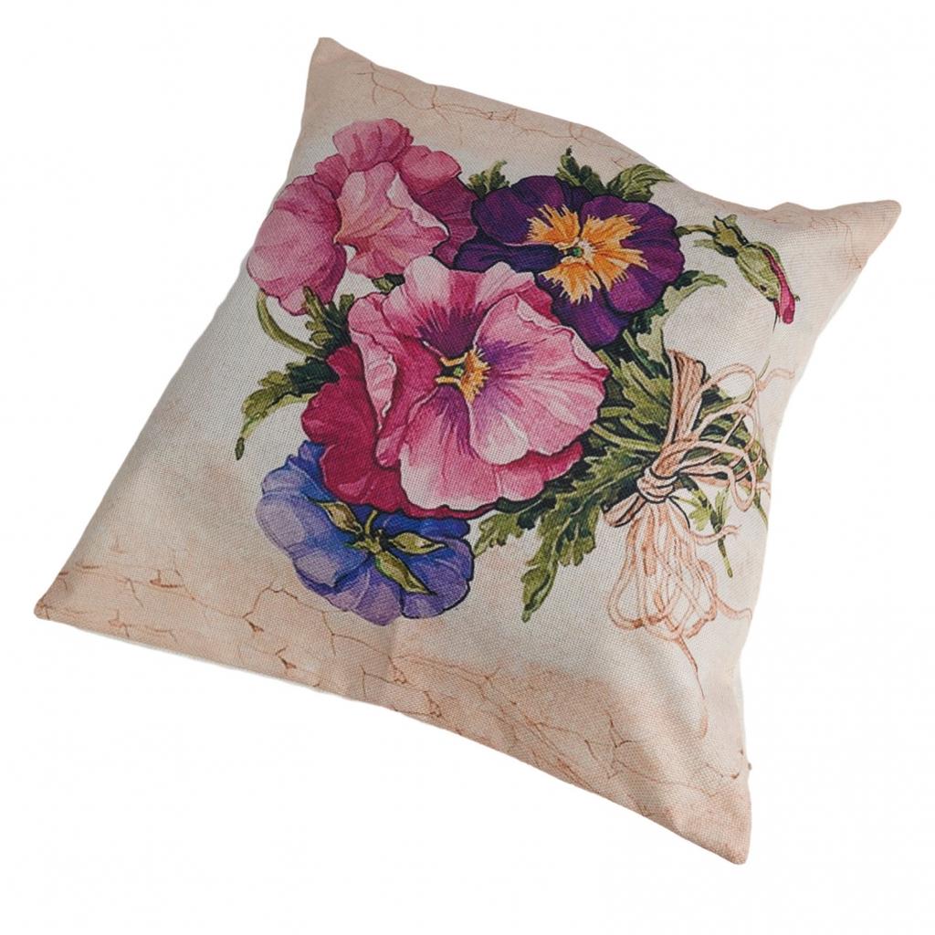 Stylish Home Decors Nordic Flowers Sofa Pillow Case Cotton Linen Cover