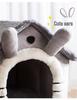 Cozy Four Seasons Pet Bed: Warm Plush Enclosed Tent for Dogs & Cats