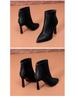 Women's Genuine Leather Pointed Toe Ankle Boots, 2025 High Heel Stilettos for Autumn/Winter, Versatile Slimming Martin Boots for Men and Women.