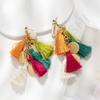 New Bohemian ethnic style colored fringed earrings creative exotic ear jewelry earrings