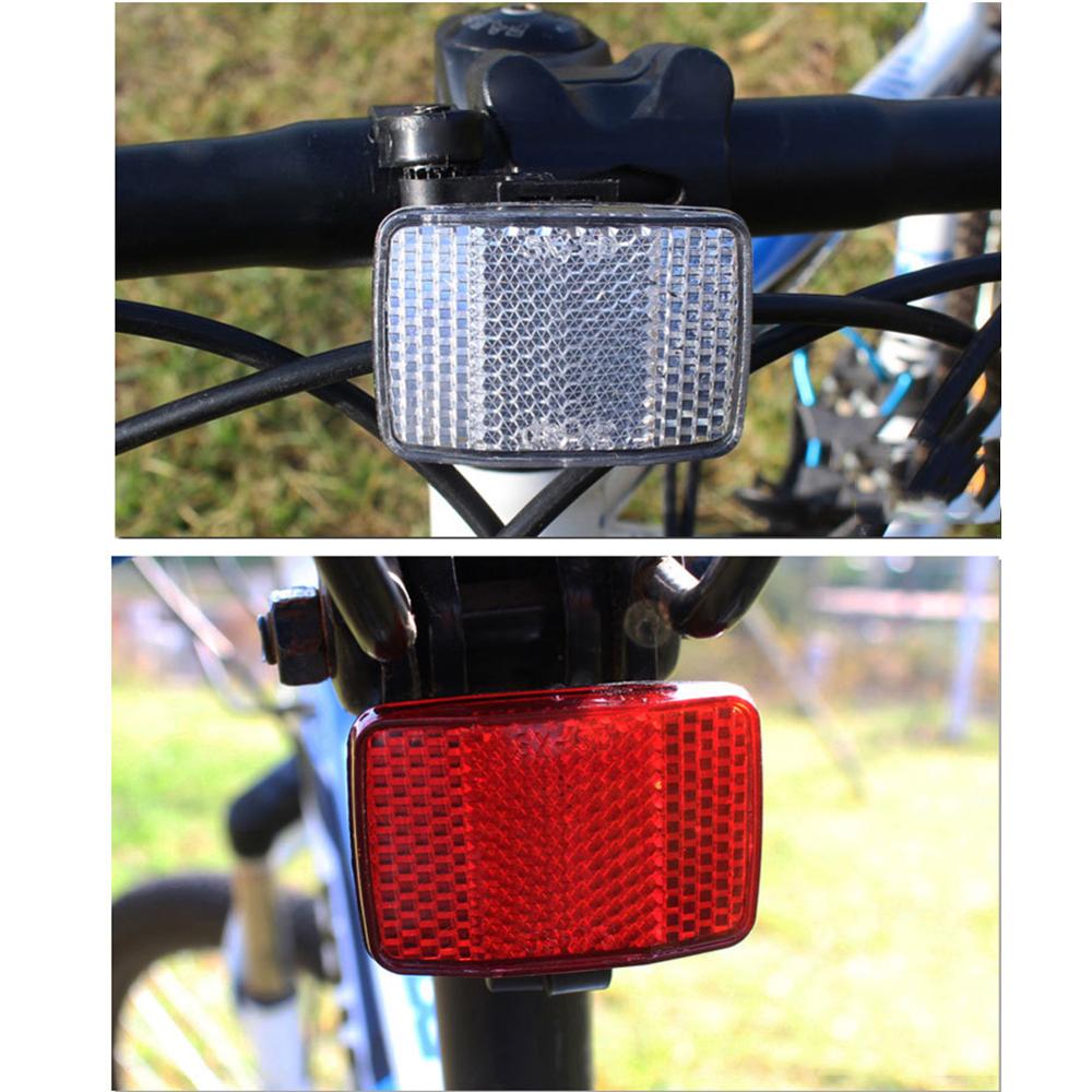 Bicycle Handlebar Reflector Kit Bike Wheel Reflective Front Rear Warning Light Road Safety Support Safety Lens