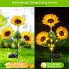 1/3 Head Solar Sunflower LED Light Outdoor Waterproof Garden Lawn Wedding Christmas Party Decoration Solar Powered Garland Lamp