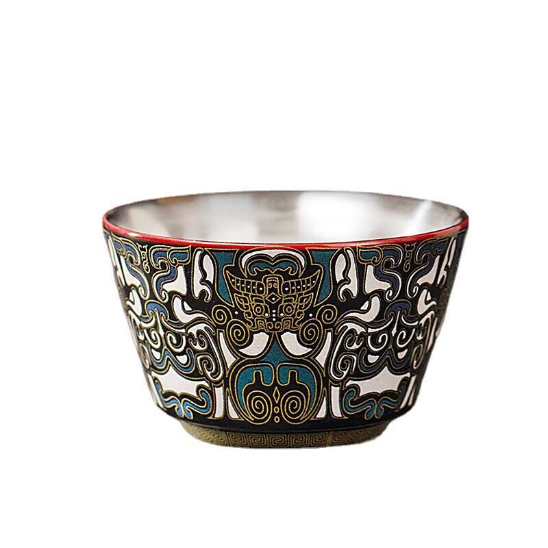 Chaxun 999 Silver Ceramic Kung Fu Tea Cup