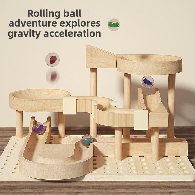 Wooden Block Building Puzzles Toys Developments Educational Gifts Childrens