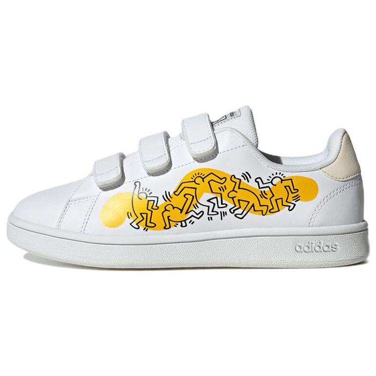 Adidas Keith Haring X  Neo Advantage Comfortable Slip-Resistant Durable Low-Top Skate Shoes Unisex Sneakers White GX3685