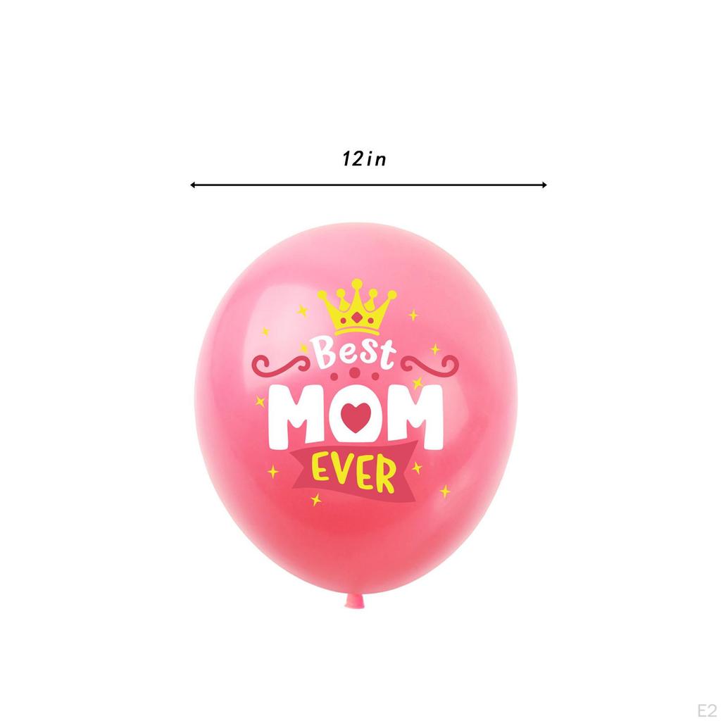 18x Mother's Day Balloons, Themed Party Supper Mom Latex Balloons for Mother