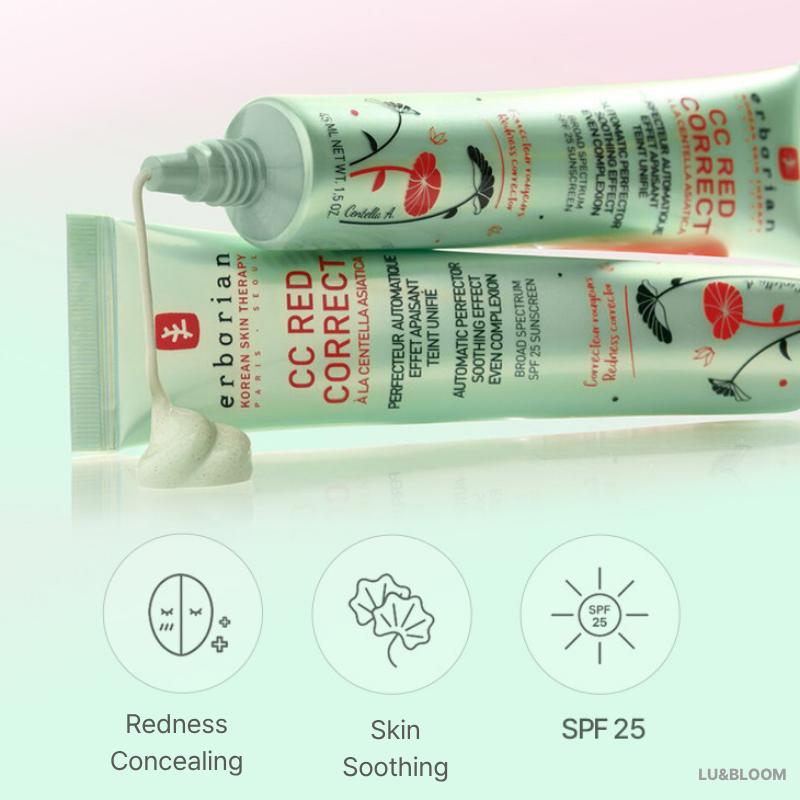 Erborian CC Red Correct 15ml / 45ml SPF25 (+Darmowy prezent)