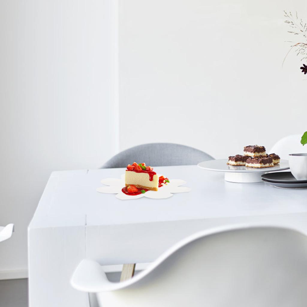 20 Pcs Decorations Flower Plate Platters Dessert Paper Plates Accessories White Kids