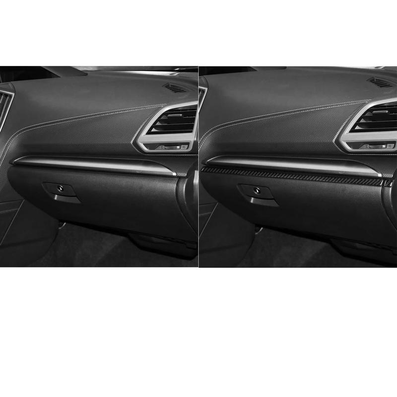 Real Carbon Fiber Car Accessories Passenger Dashboard Strip Soft Sticker For Subaru Forester SK 2024