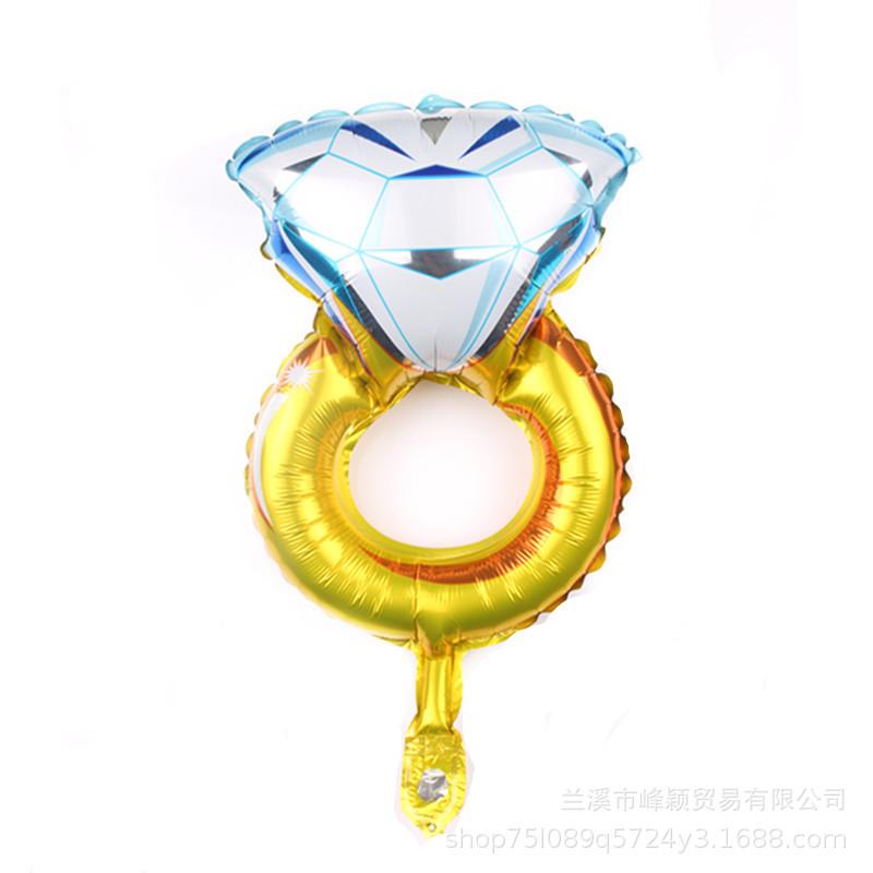 Colorful Mini Diamond Ring Balloon for Weddings & Kids' Toys