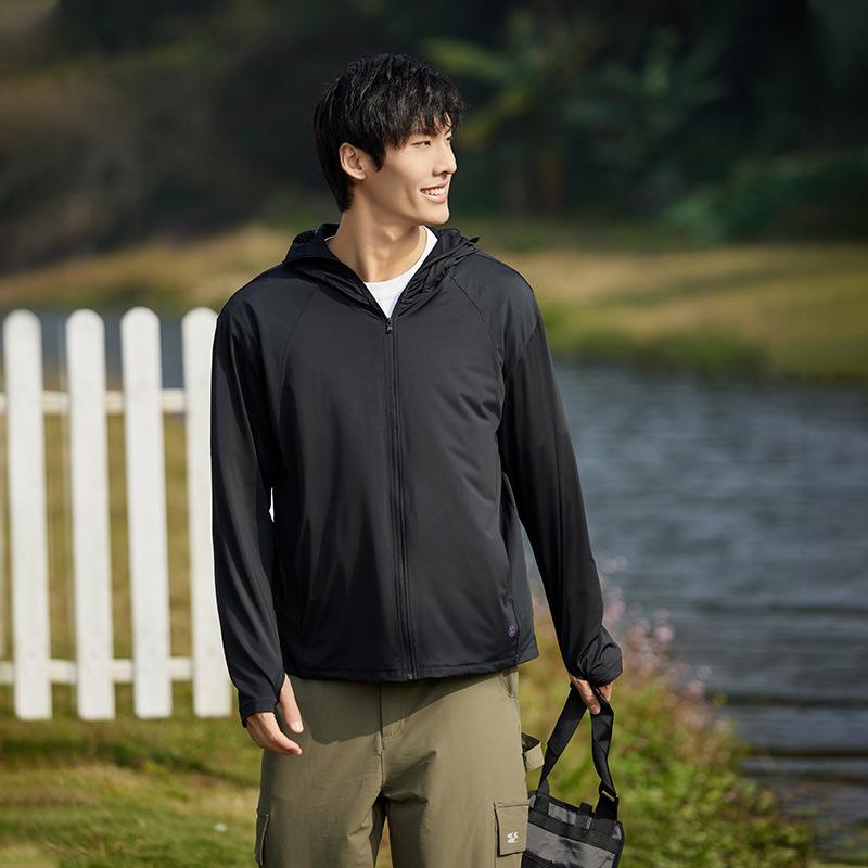 Ice Silk Sunscreen Clothing Women's UPF50 + Men's Outdoor Sunscreen Jacket UV Protection Sunscreen Clothing Original Yarn Skin Clothing