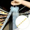 Einzelhandels-Displayleiste Seitenhänger mit 6 Clips 7cm Klemmabstand Robuste Leichte Hängeleiste für Snacks Snackbeutel-Organizer
