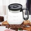 16 Oz Glass Coffee Mug with Lid, Dishwasher Safe Heat-Resistant Cup for Car Office, Portable Tea Pot Home Outdoor Use