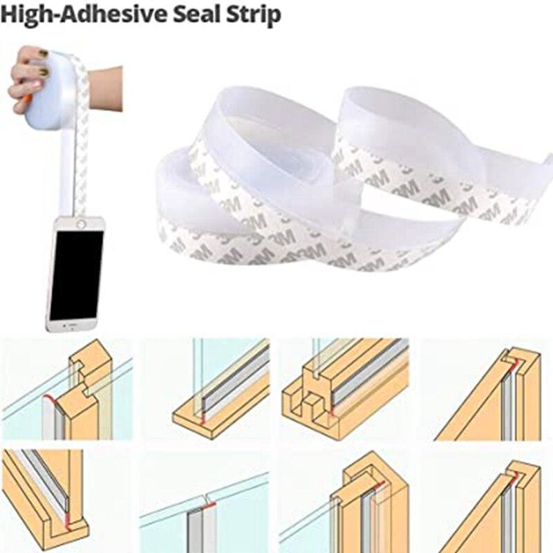 3/5M těsnící páska dna dveří odolná vůči povětrnostním vlivům Gumové těsnění oken odolné proti větru Prachotěsná samolepicí páska na sklo dveří
