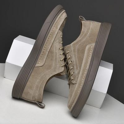 Herren Wildleder Sneaker Schnürschuhe Freizeitschuhe Herren Allround Outdoor Oxford Schuhe Vielseitiges Herrenformschuhwerk