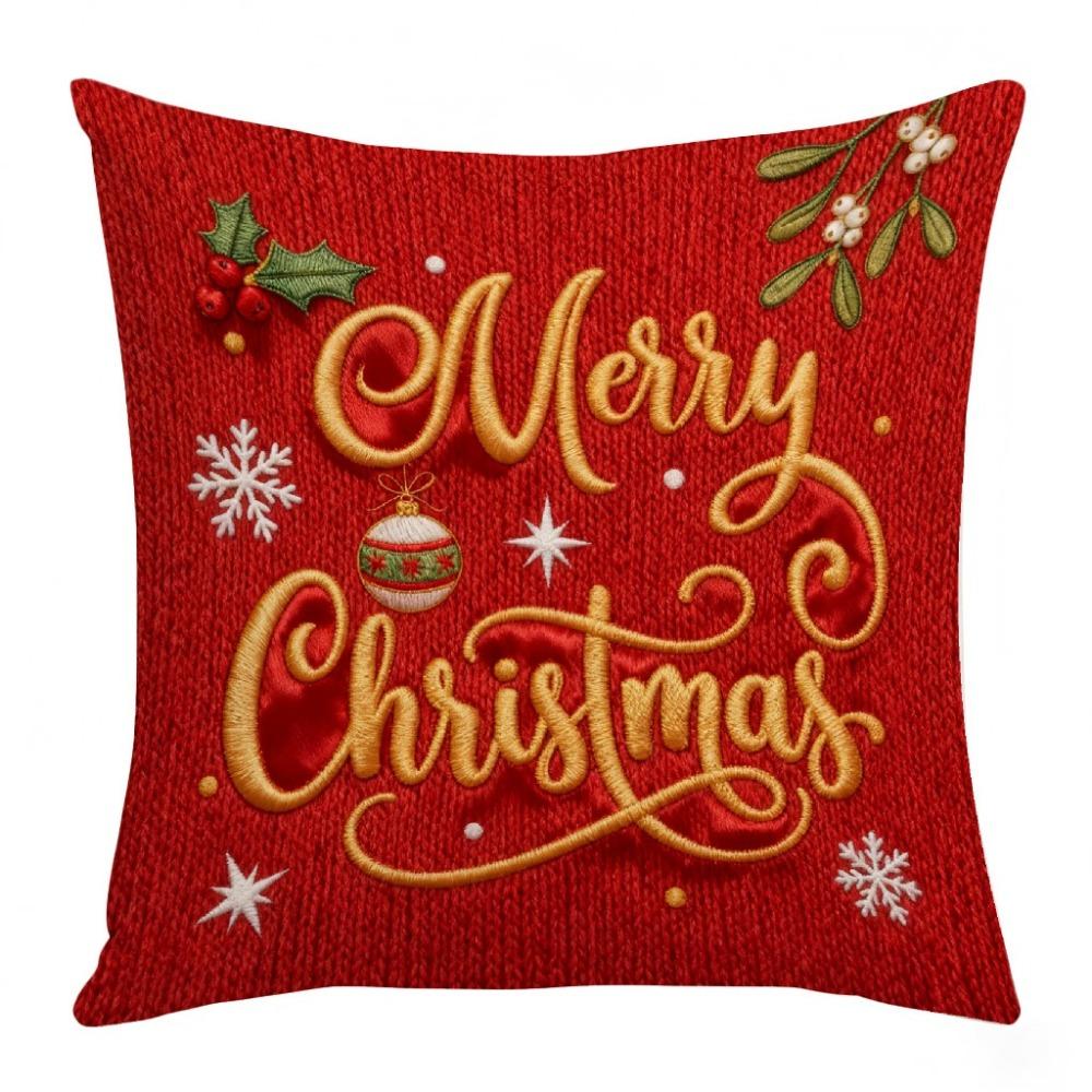 Machine Washable Christmas Pillow Covers 45x45 cm Square Pillow Case  Holiday Season