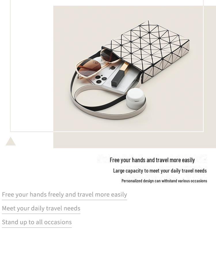 2024 Geometric Rhombus Mini Tote & Shoulder Messenger Bag