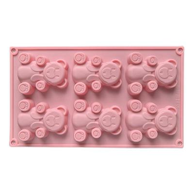 Bear Molds For Chocolate Baby Shower Molds 6-Grid Silicone Fondant Molds Bear Cand Mould Baby Shower Chocolate Molds For Cakes
