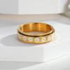 Stainless Steel Rotating Decompression Flower Ring for Couples: Hand Jewelry for Men and Women