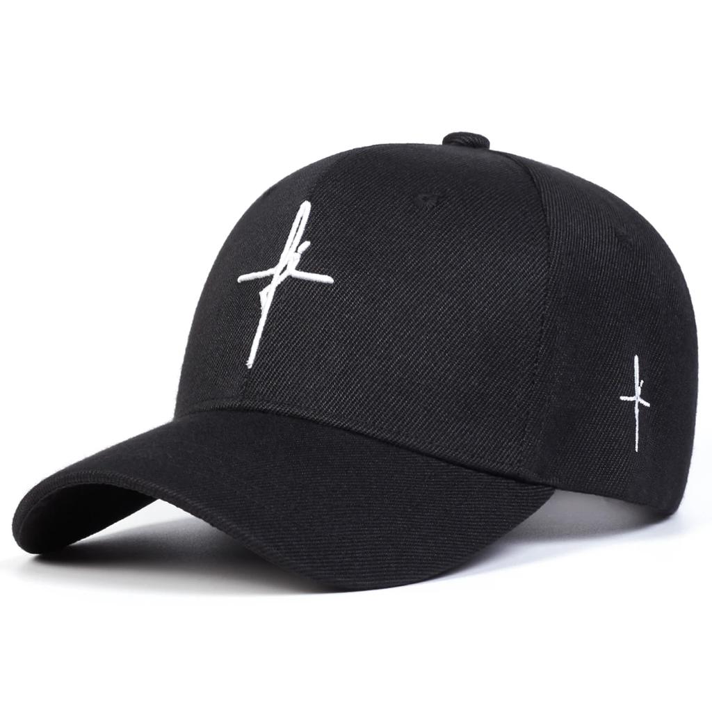 Unisex Personality Cross Embroidery Baseball Caps Spring Autumn Outdoor Adjustable Casual Hats Sunscreen Hat