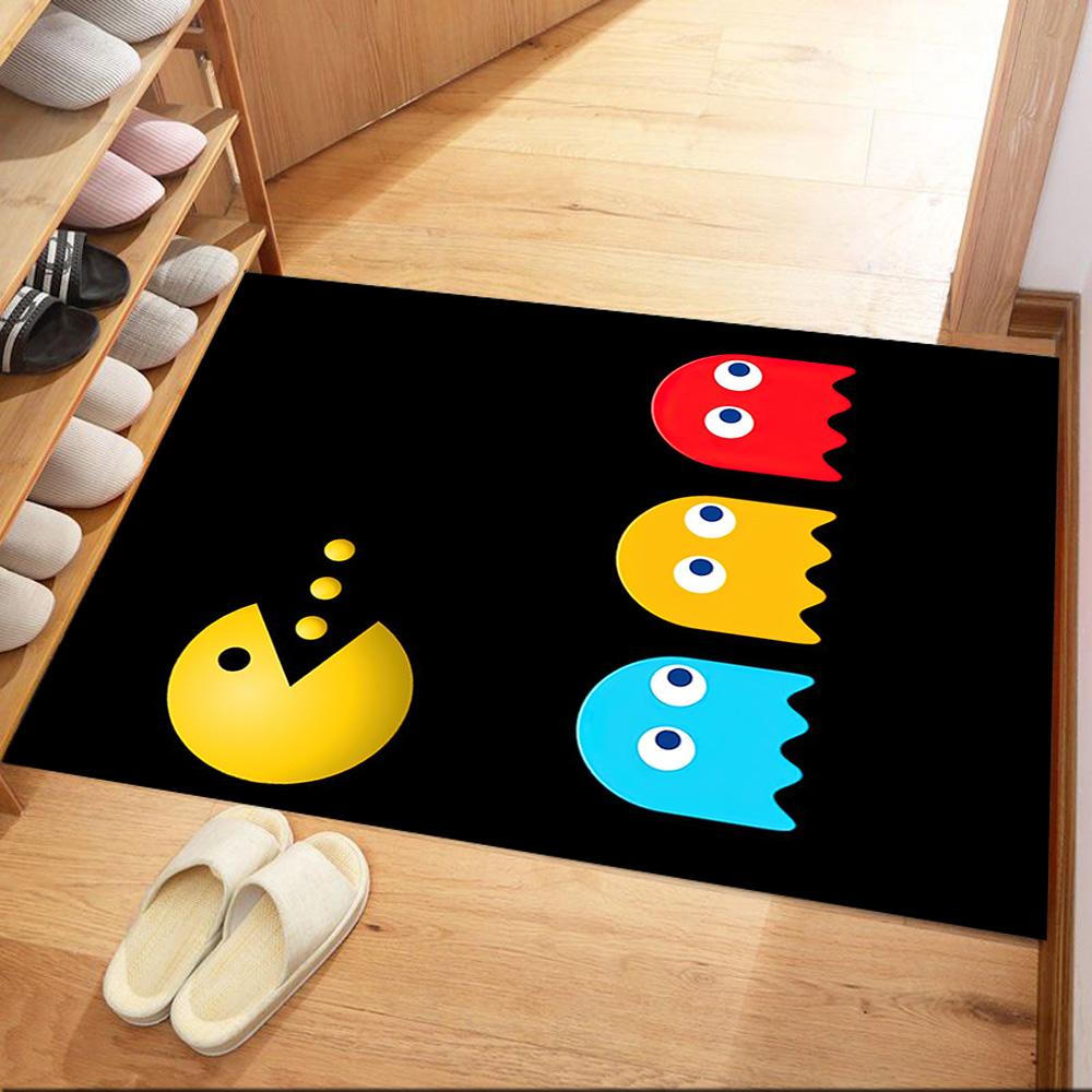 Pac-man Adventure Square rugs are a great choice for living rooms, bedrooms, home décor, and as gifts.