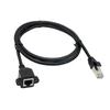 RJ45 Ethernet Extension Cable Cat6 Male to Female Shielded Screw Panel Mount Gigabit Internet LAN Networking Cable