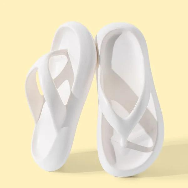 2025 Summer New! Women's Thick Sole Flip Flops - Memory Foam Stylish Thong Sandals for Beach Outdoor Fashion Wear