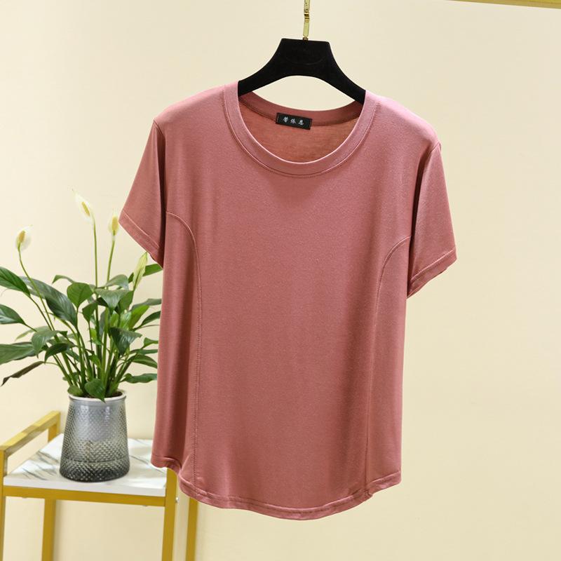 Women's Short Sleeve Modal T-Shirt - Fashionable, Versatile, Slimming Summer Blouse