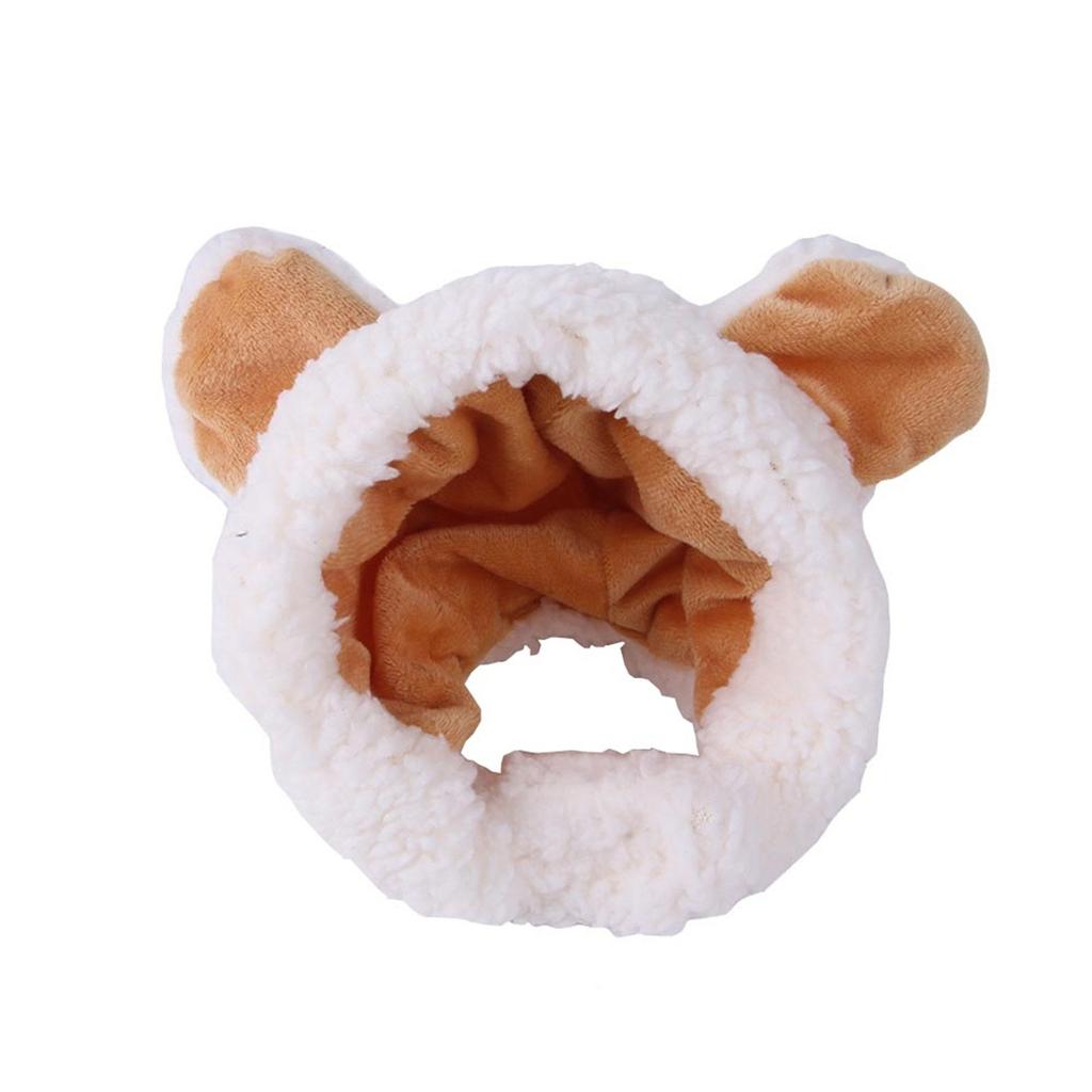 Cute Cat Costume Bear Hat For Cat Adjustable Soft Small Pet Headwear Bear Hat For Cat Puppy Dog