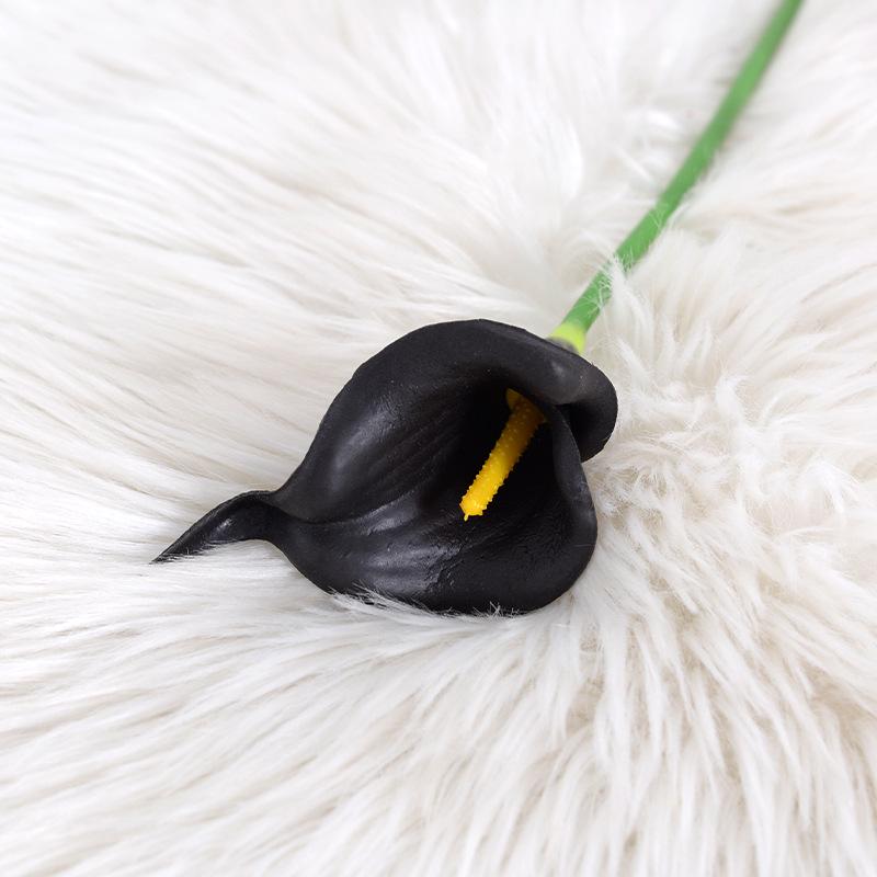Mini PU Calla Lily Artificial Flowers for Home Decor and Photography Props