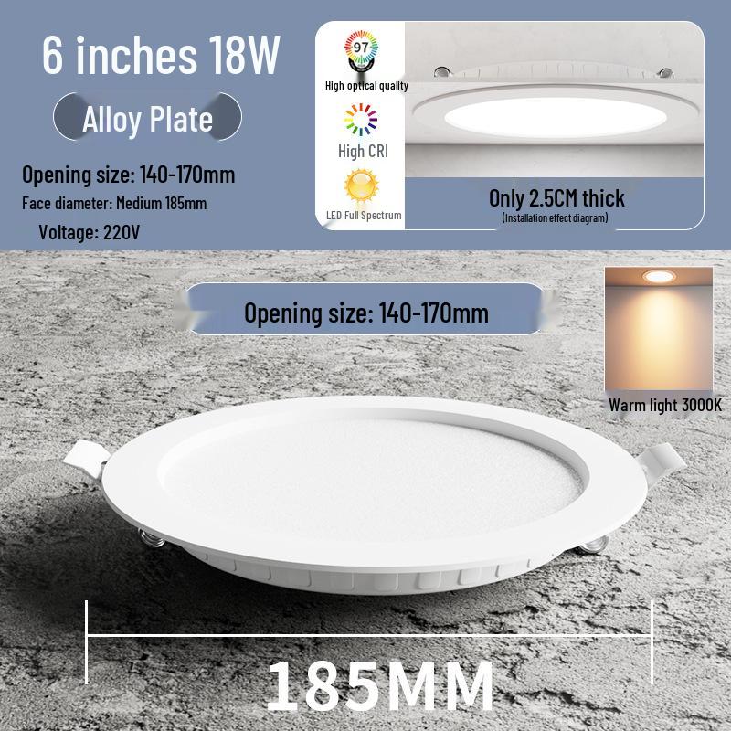 Ultra-Thin LED Downlight: 4-6 Inch Recessed Ceiling Spotlight